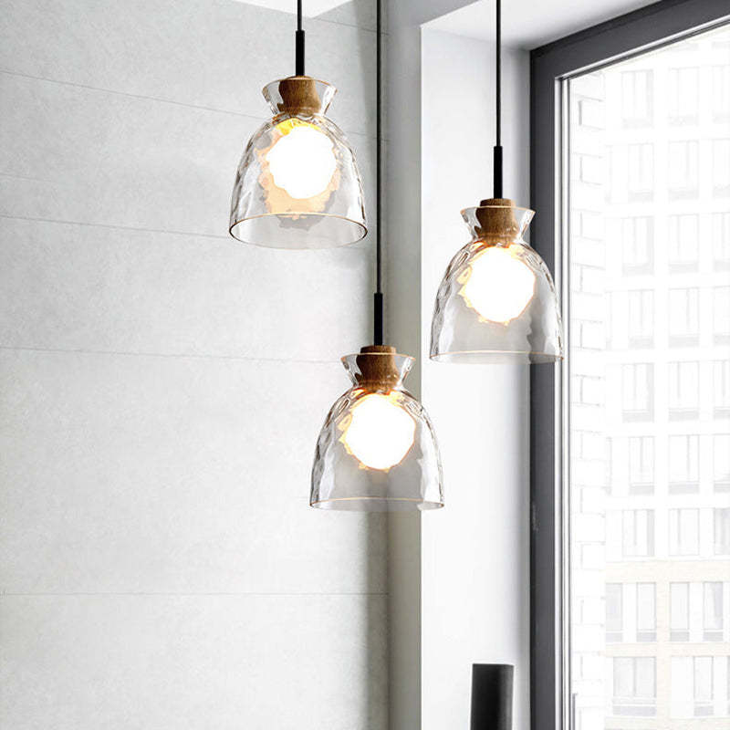Levy Minimalist Geometric Glass Pendant Light, Dining Room