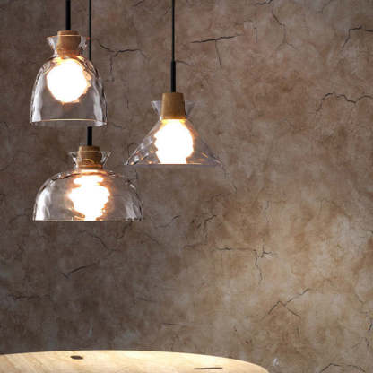 Levy Minimalist Geometric Glass Pendant Light, Dining Room