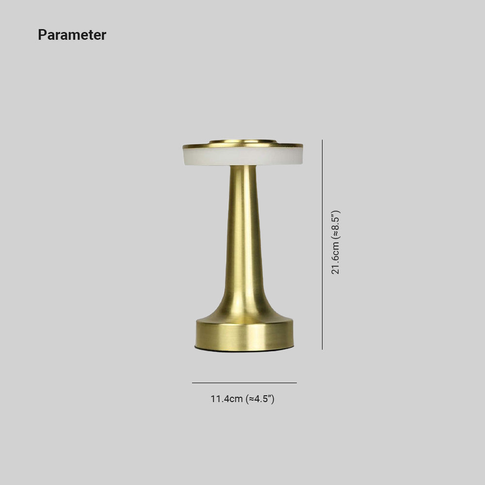 Salgado Modern Mushroom Metal Table Lamp, Bronze/Gold/Silver