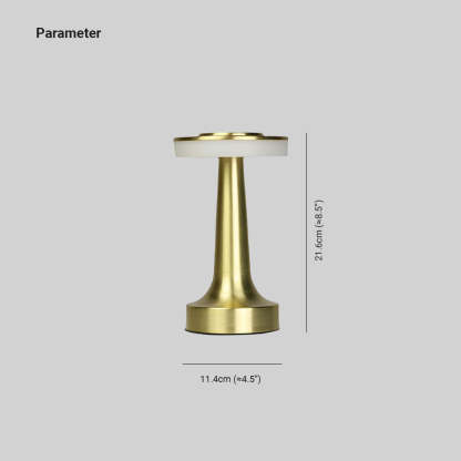 Salgado Modern Mushroom Metal Table Lamp, Bronze/Gold/Silver