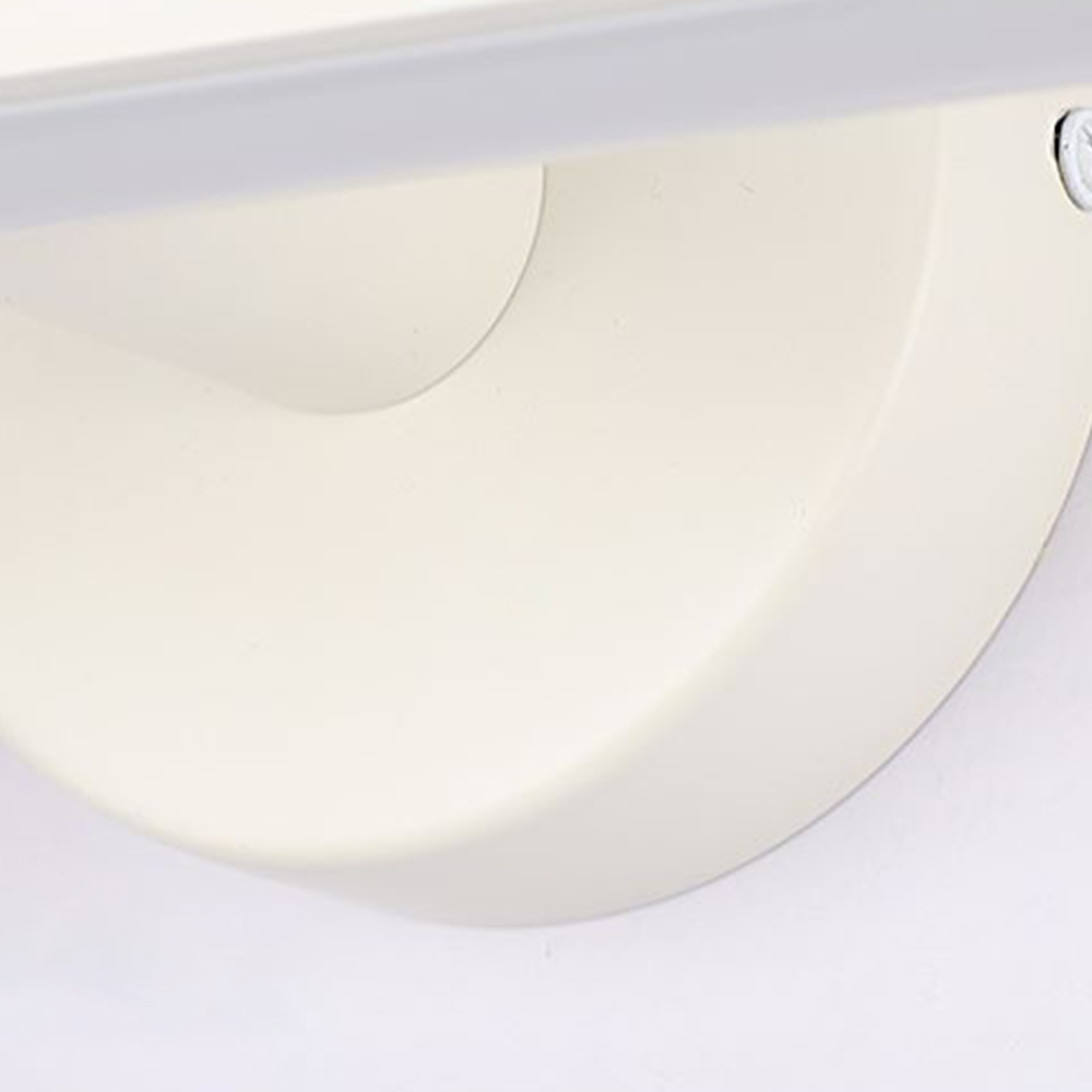 Leigh Minimalist Linear Acrylic Mirror Front Wall Lamp, White