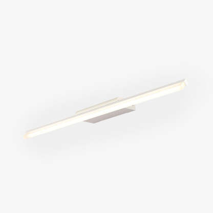 Leigh Minimalist Linear Metal/Acrylic Wall Lamp, White, Bathroom