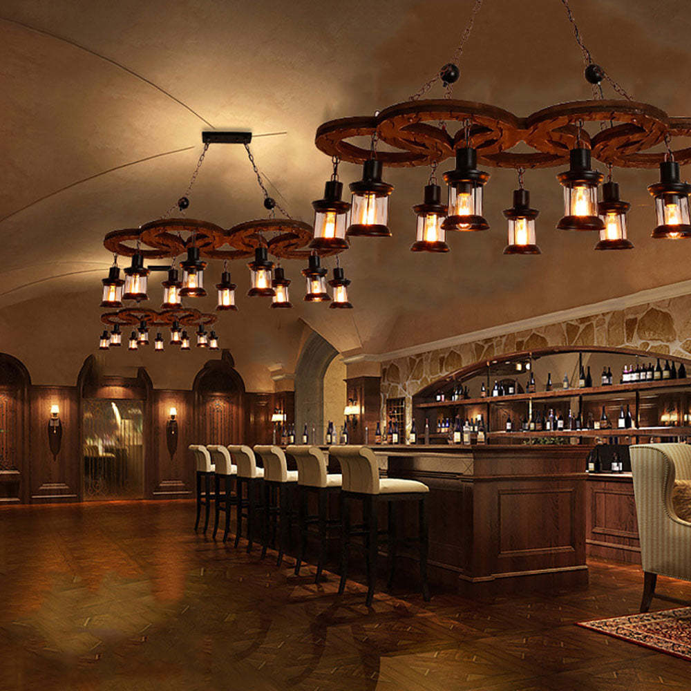 Vintage pendant light in bar setting