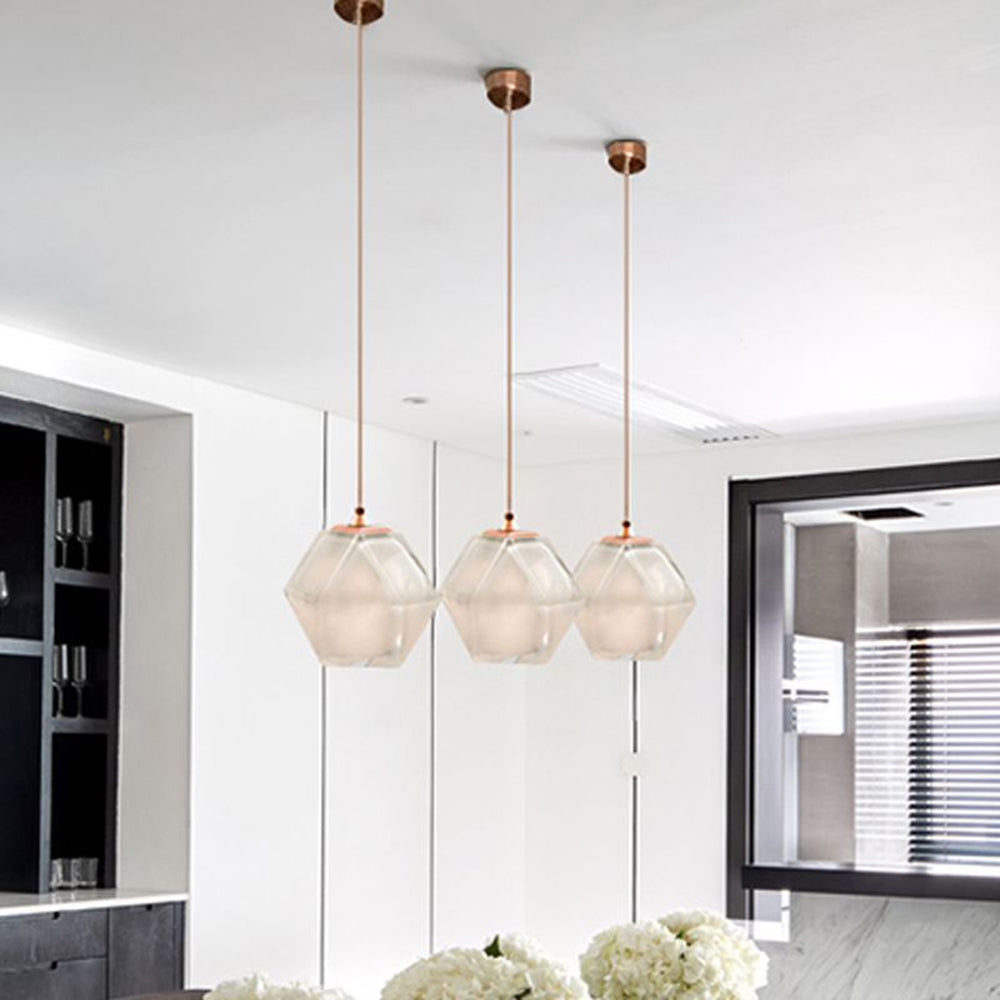 Hailie Modern Glass Multi Polygonal Pendant Light
