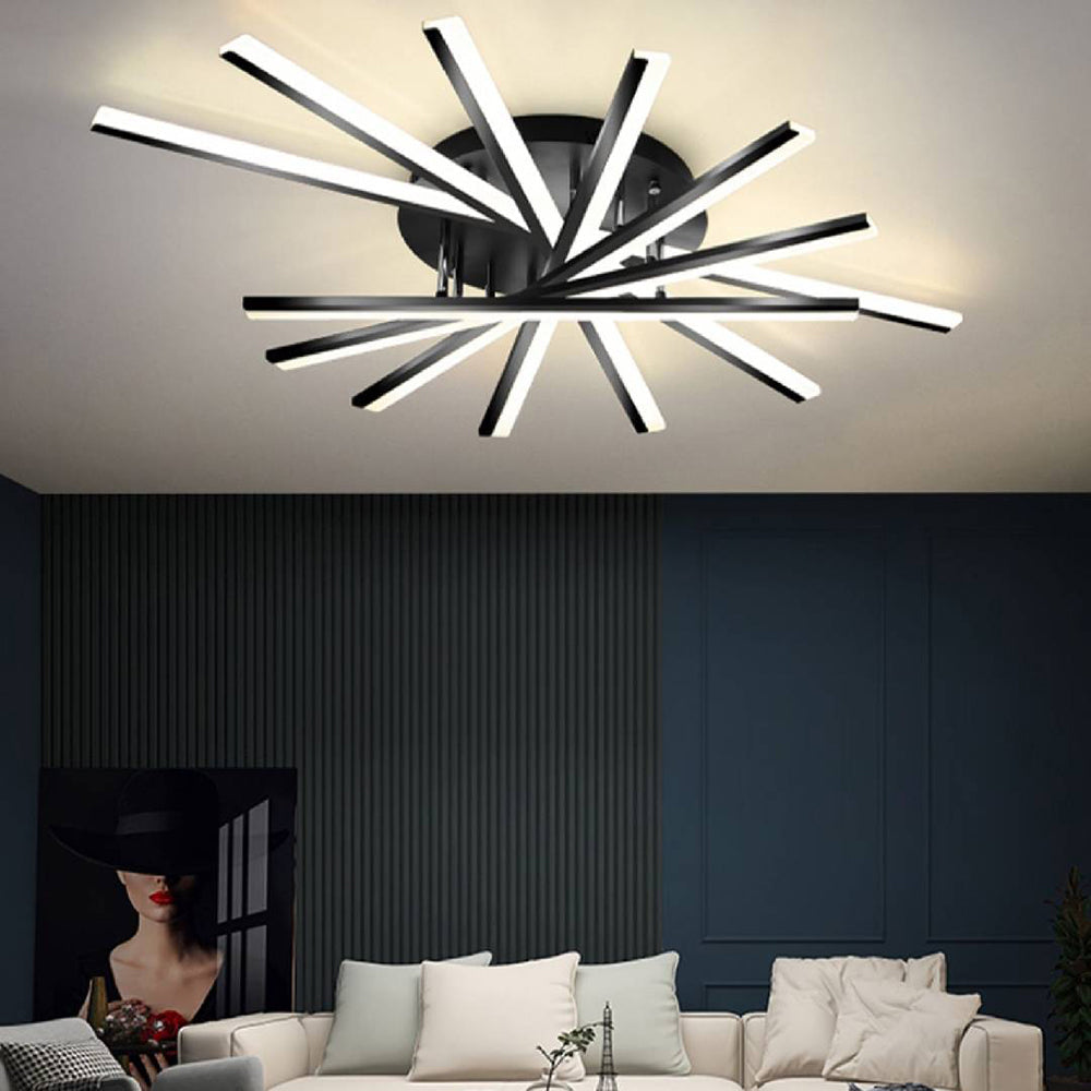 Quinn Linear Flush Mount Ceiling Light, 4 Colour
