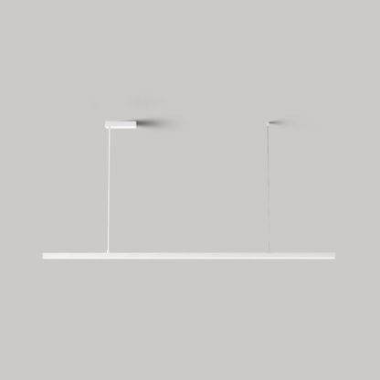 Edge Minimalist Linear Metal Pendant Light, White/Black