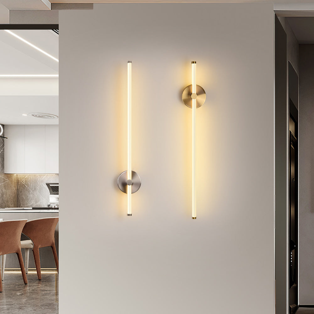 Edge Coppery & Nickel Indoor Wall Lamp, Metal/Acrylic