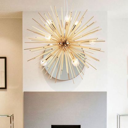 Lowry Modern Art Deco Sputnik Pendant Light Metal