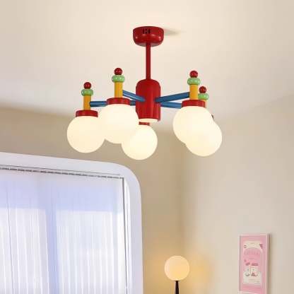 Valentina Memphis Antique Mix Colored Metal Chandelier Kid's Room