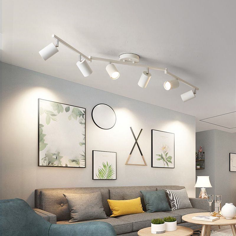 Freja Cylindrical Modern LED Semi Flush Mount Spotlight