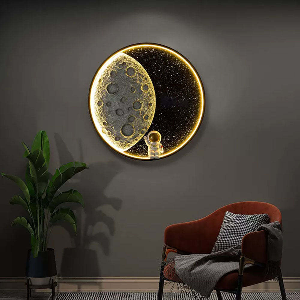 Modern round wall lamp, metal, bedroom/living room | Las Sola
