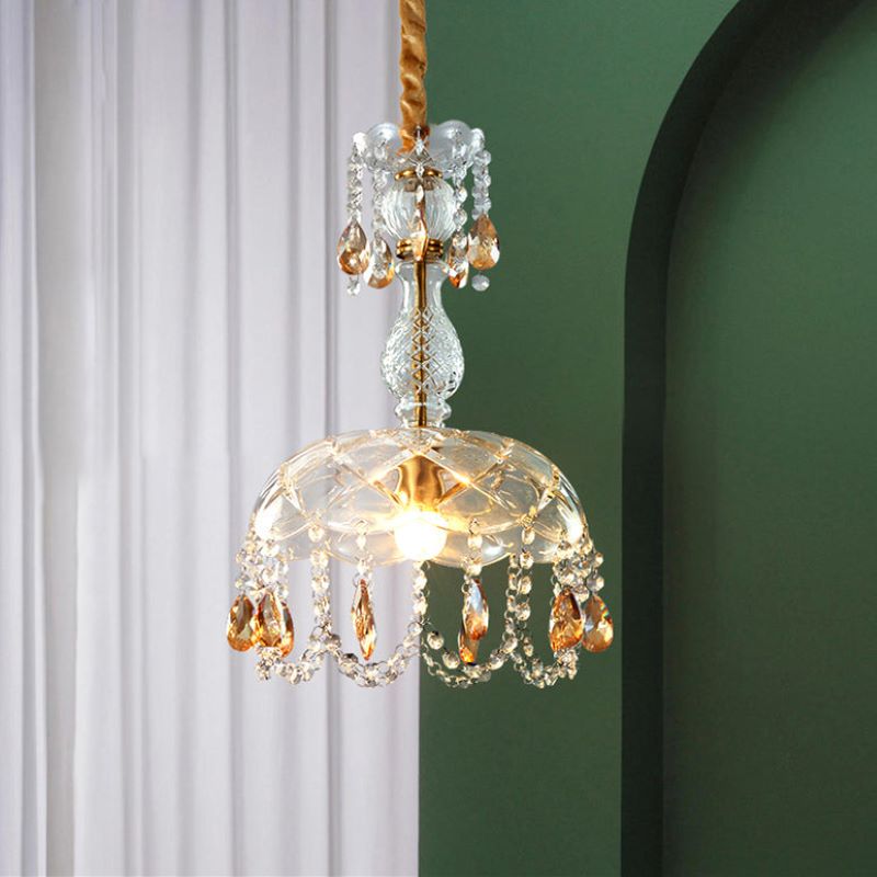 Kristy Luxury Crystal Pendant Light Metal Bedroom Dining Room
