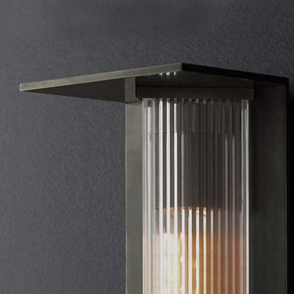 Orr Modern Rectangular Acrylic Outdoor Wall Lamp Transparent