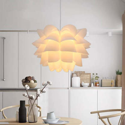Nordic Flower Pendant Light in modern kitchen.
