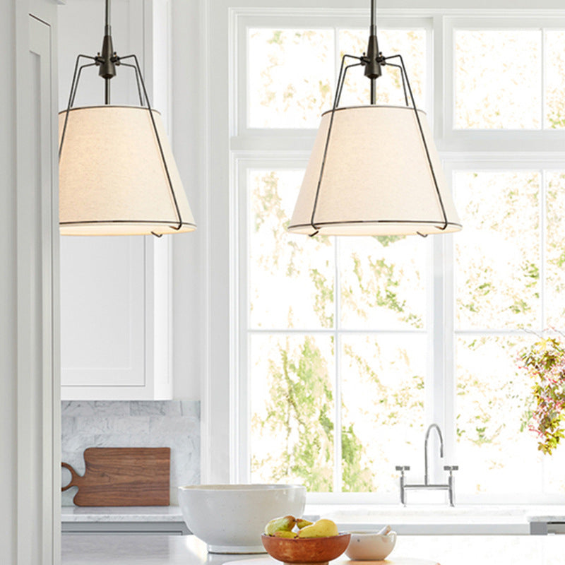 Renée Modern Conical Metal Fabric Pendant Light Dinging Room
