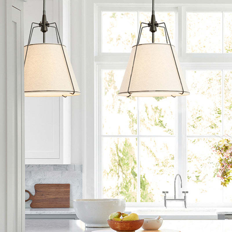 Renée Modern Conical Metal Fabric Pendant Light Dinging Room