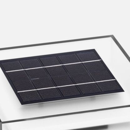 Riley Modern Rectangular Metal Acrylic Outdoor Solar Lamp, Black
