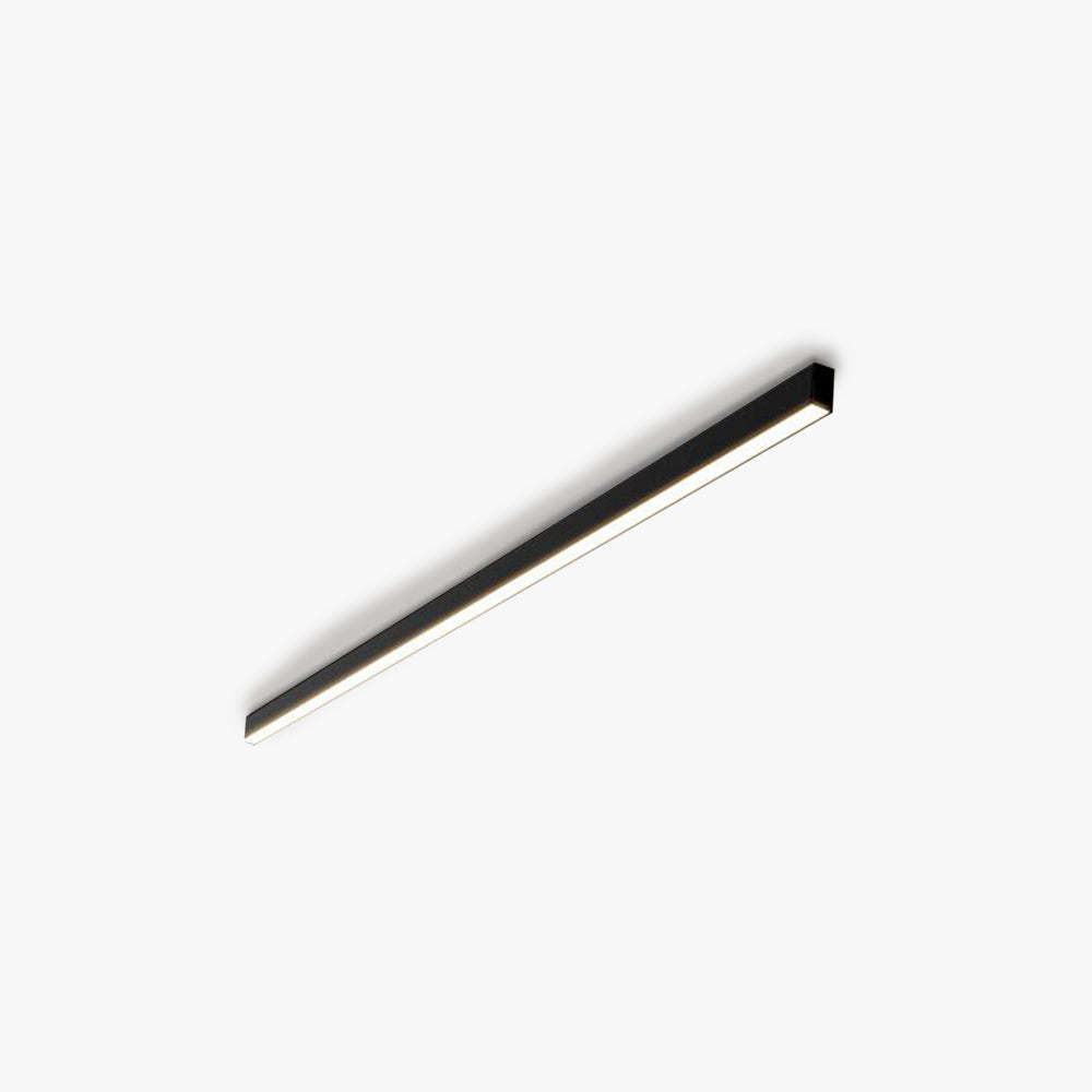 Edge Modern LED Linear Black Metal Flush Mount Ceiling Light