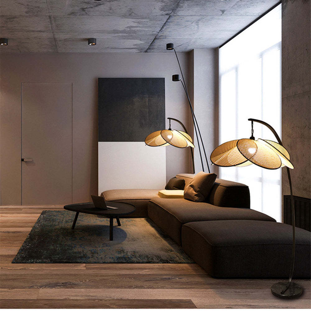 Ritta Artistic Flower Rattan/Willow Weave Floor Lamp