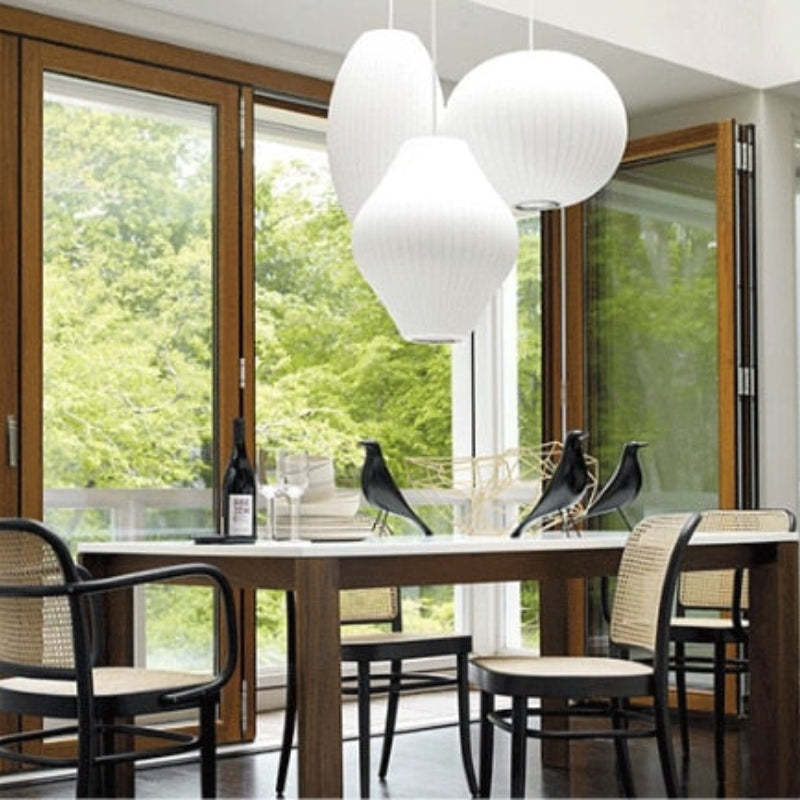 Renée Vintage Artificial White Silk Shade Single Pendant Light
