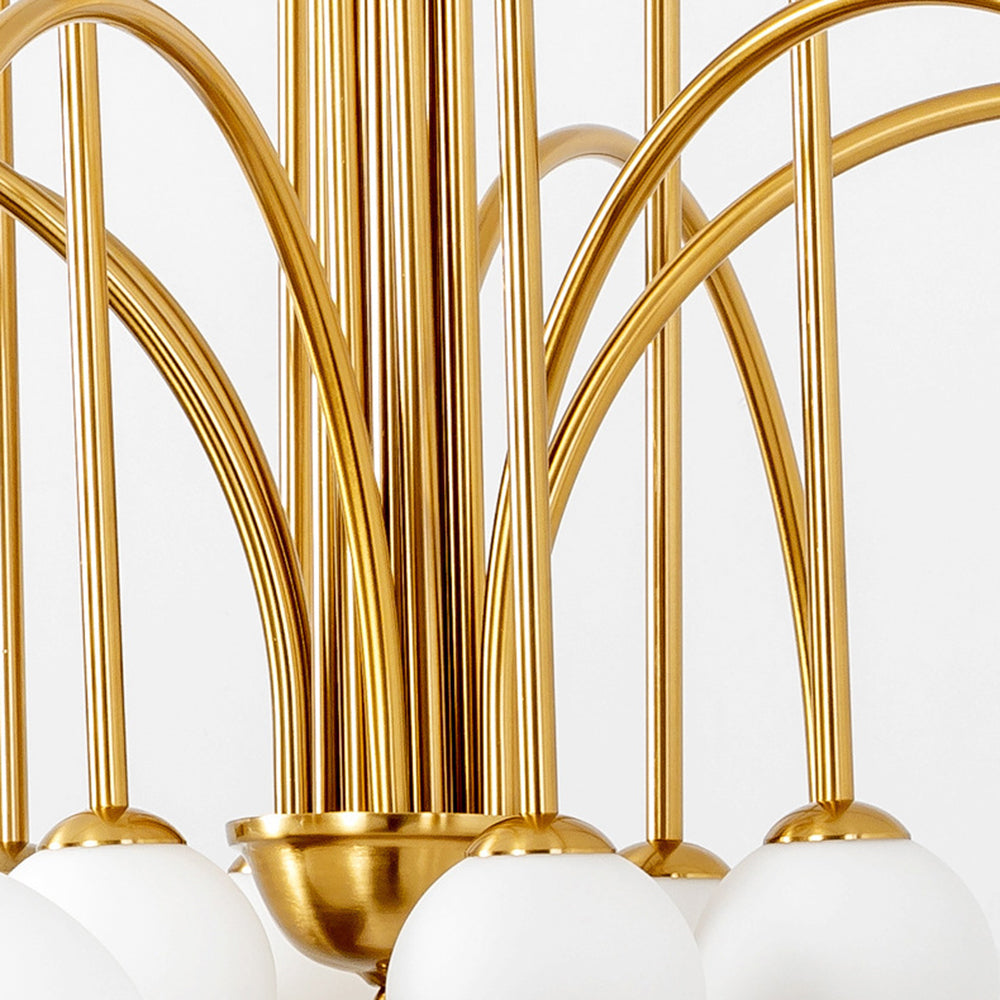 Avi Double Layer White Glass Pendant Light
