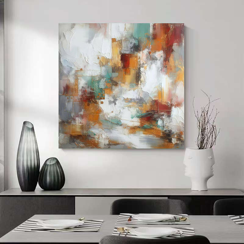 Abstract Large Colorful Oil Painting Canvas Wall Art Living Room