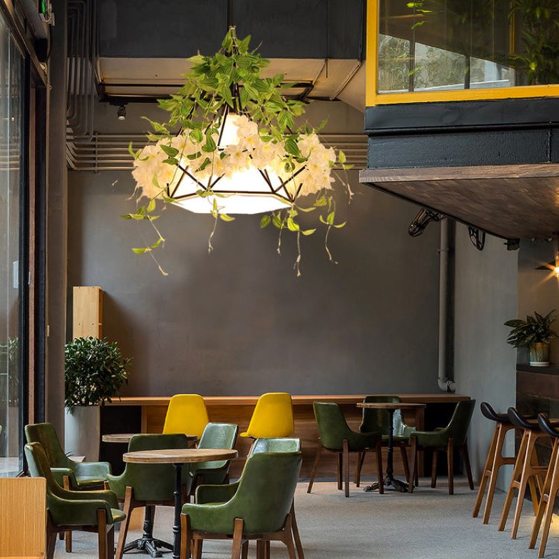 Vireo Modern Flowers LED Pendant Light Metal Living Room