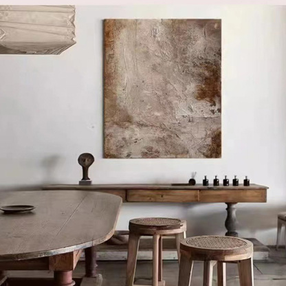 WABI-SABI Brown Oil Painting Canvas Wall Art Living Room Bedroom
