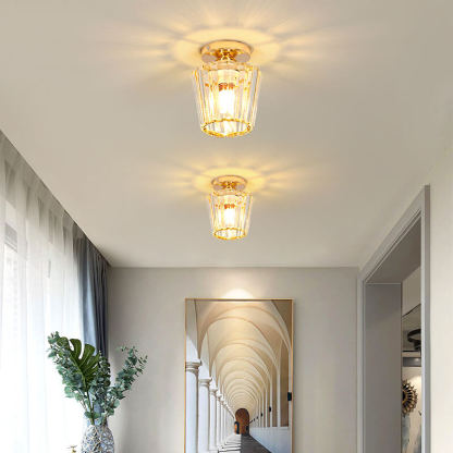 Herbert Modern Flush Mount Ceiling Light Black Gold Glass Bedroom