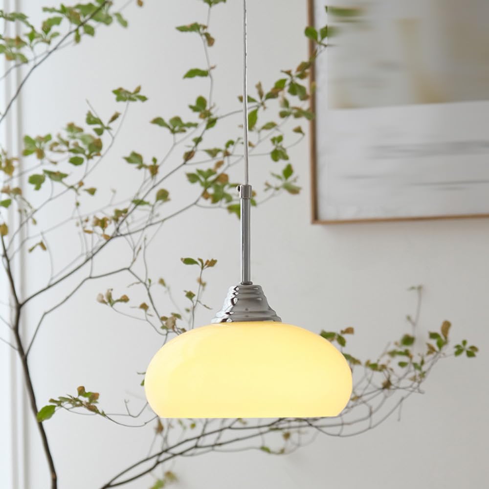 Hailie Simple Glass Metal Pendant Light Bedroom Study