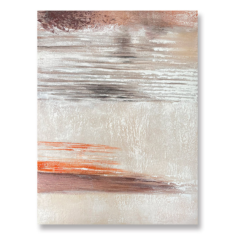 WABI-SABI Brown Orange Oil Painting Canvas Wall Art Living Room Bedroom