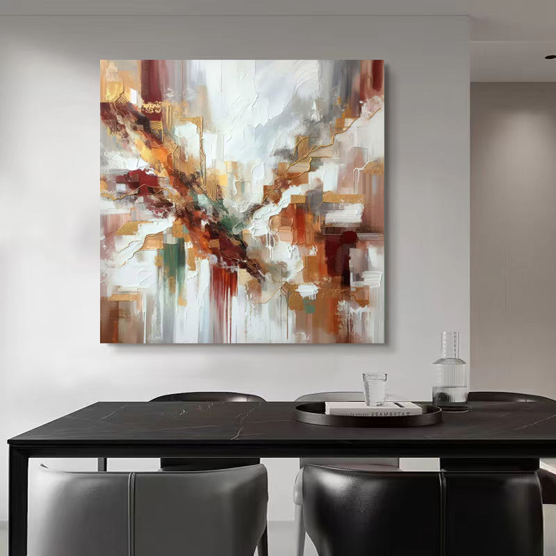 Abstract Large Colorful Oil Painting Canvas Wall Art Living Room
