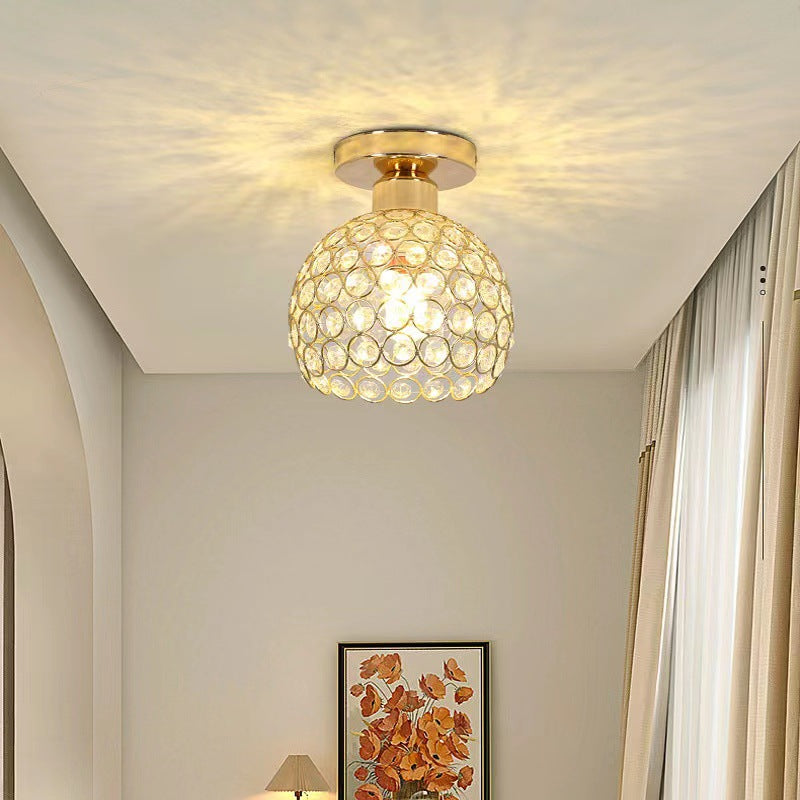 Herbert Modern Flush Mount Ceiling Light Black Gold Glass Bedroom