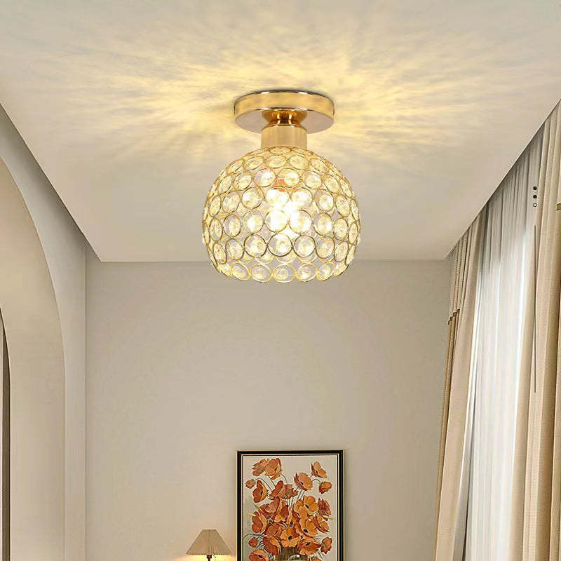 Herbert Modern Flush Mount Ceiling Light Black Gold Glass Bedroom