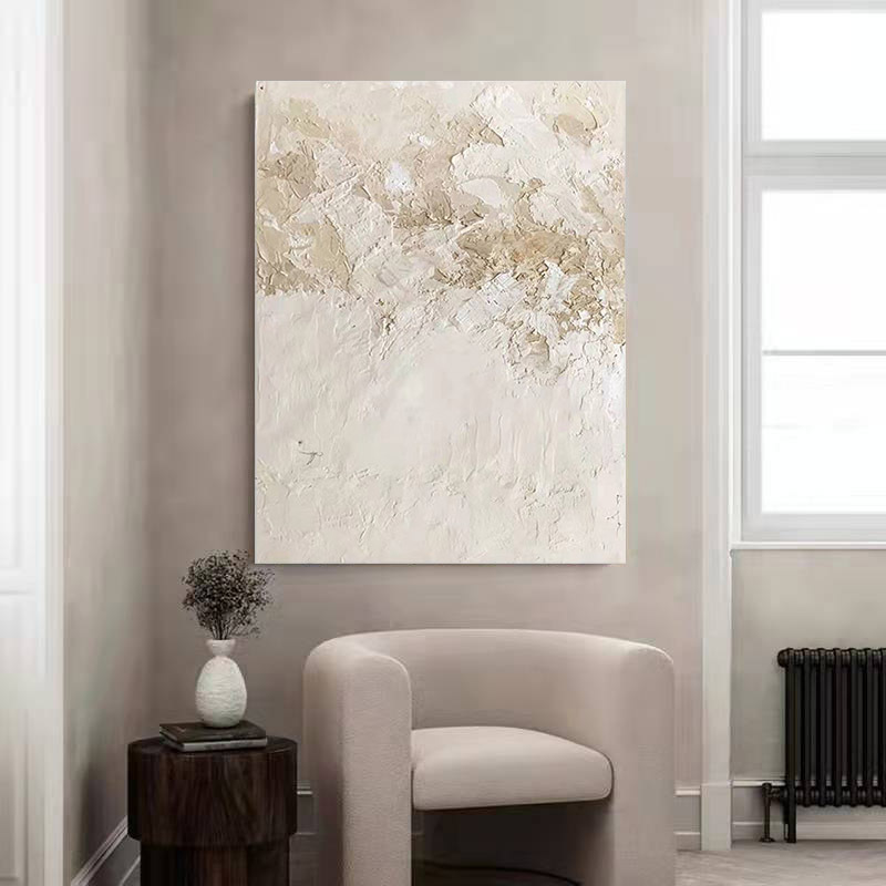 WABI-SABI Blue Grey Oil Painting Canvas Wall Art Entrance Living Room