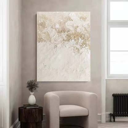 WABI-SABI Blue Grey Oil Painting Canvas Wall Art Entrance Living Room