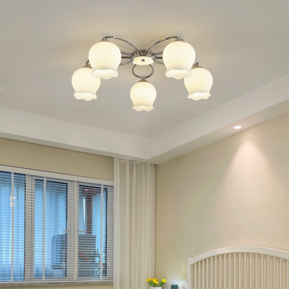 Lily Industrial LED Flush Mount Ceiling Light Bedroom Living Room