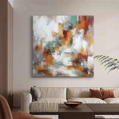 Abstract Large Colorful Oil Painting Canvas Wall Art Living Room