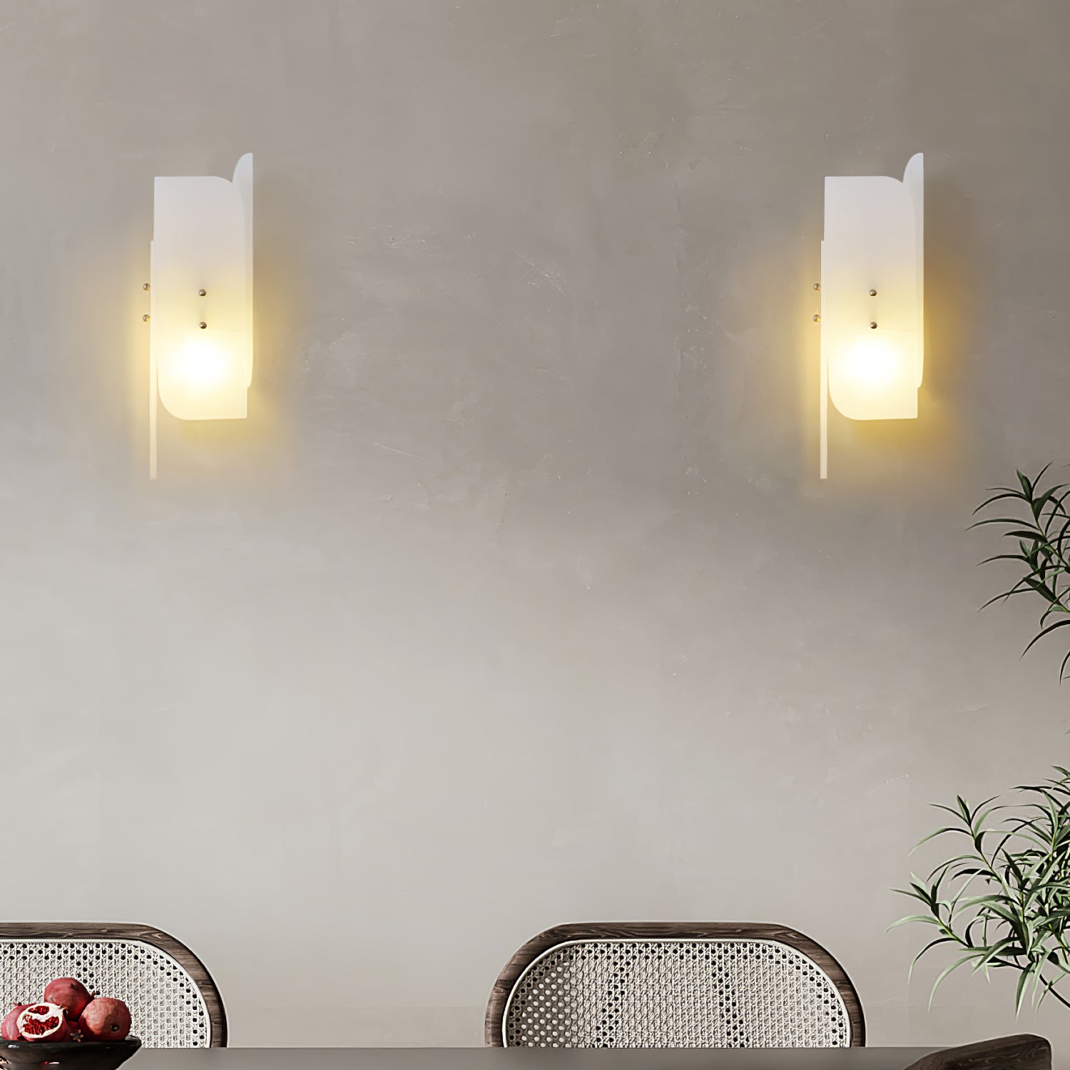 Jade Contemporary Metal Alabaster Wall Light Living Room Bedroom