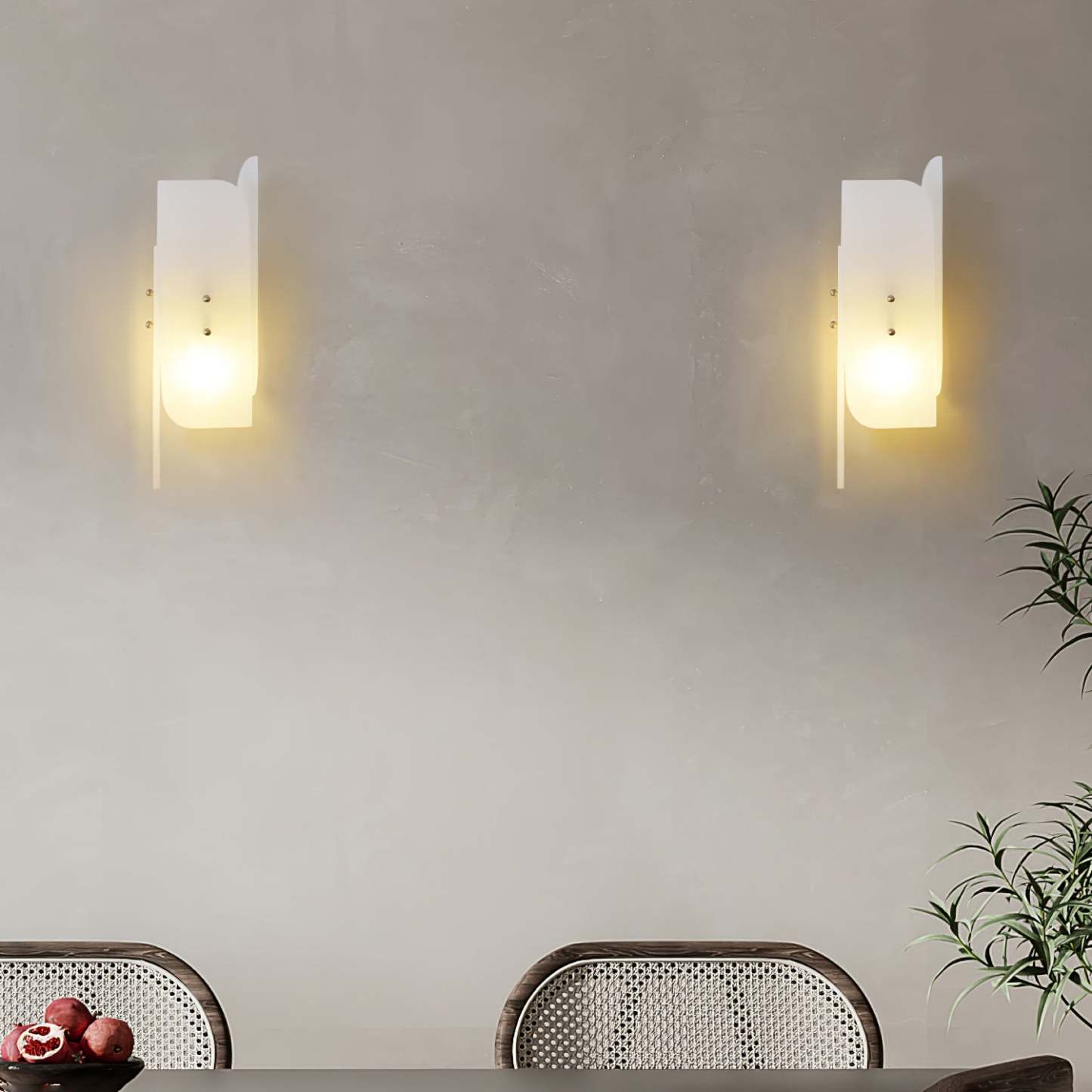 Jade Contemporary Metal Alabaster Wall Light Living Room Bedroom