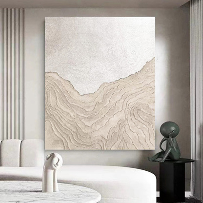 Abstract Large 3D Wood Oil Painting Canvas Wall Art Living Room