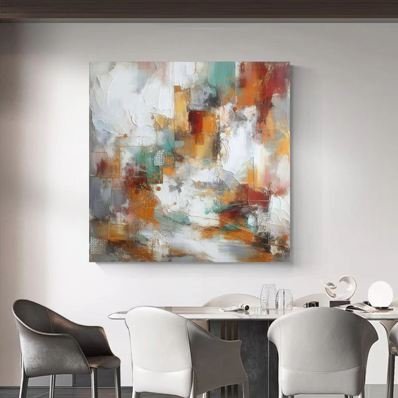 Abstract Large Colorful Oil Painting Canvas Wall Art Living Room