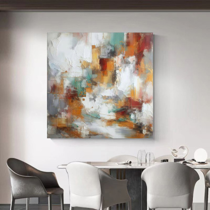 Abstract Large Colorful Oil Painting Canvas Wall Art Living Room