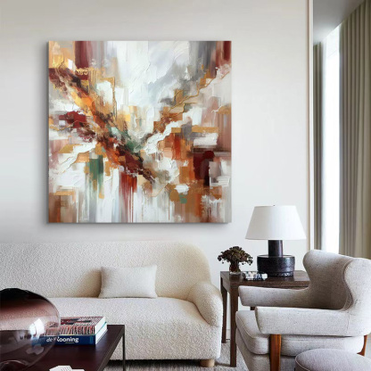Abstract Large Colorful Oil Painting Canvas Wall Art Living Room