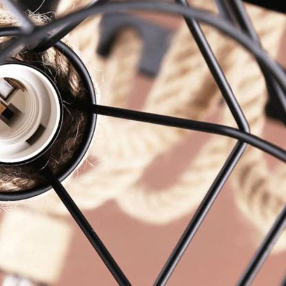 Epoch Industrial LED Chandelier Metal Rope Living Room Bedroom