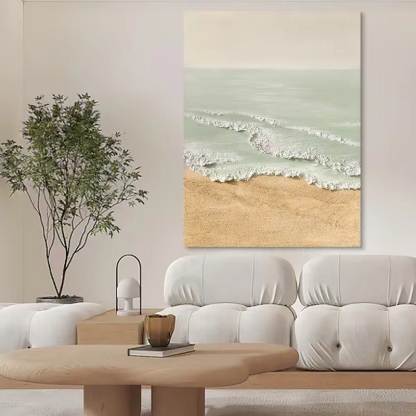 Beach & Ocean Large 3D Oil Painting Canvas Wall Art Living Room