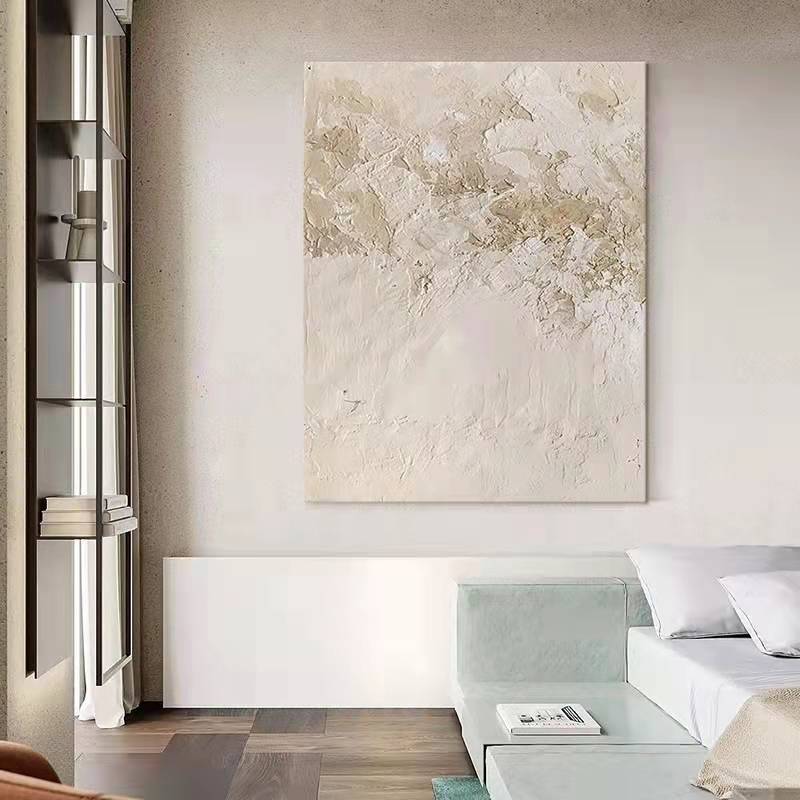 WABI-SABI Blue Grey Oil Painting Canvas Wall Art Entrance Living Room