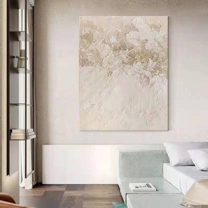 WABI-SABI Blue Grey Oil Painting Canvas Wall Art Entrance Living Room