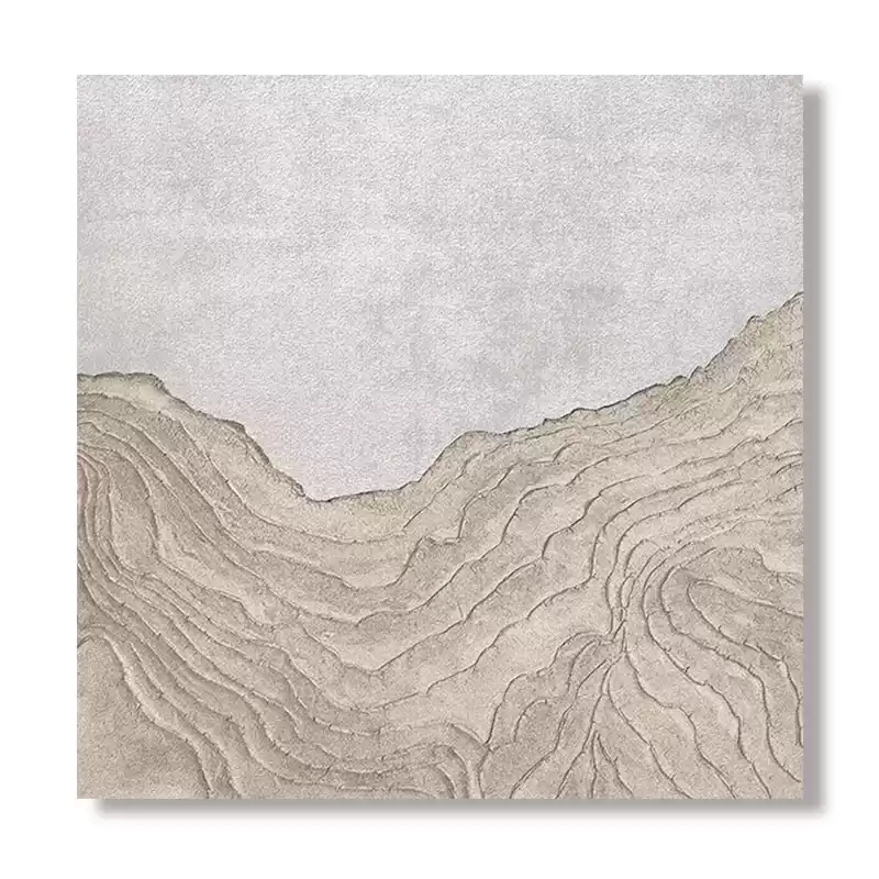 Landscape White Beige Oil Painting Canvas Wall Art Bedroom Living Room