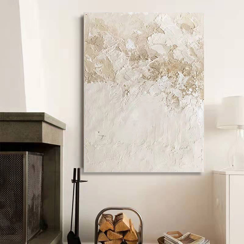 WABI-SABI Blue Grey Oil Painting Canvas Wall Art Entrance Living Room